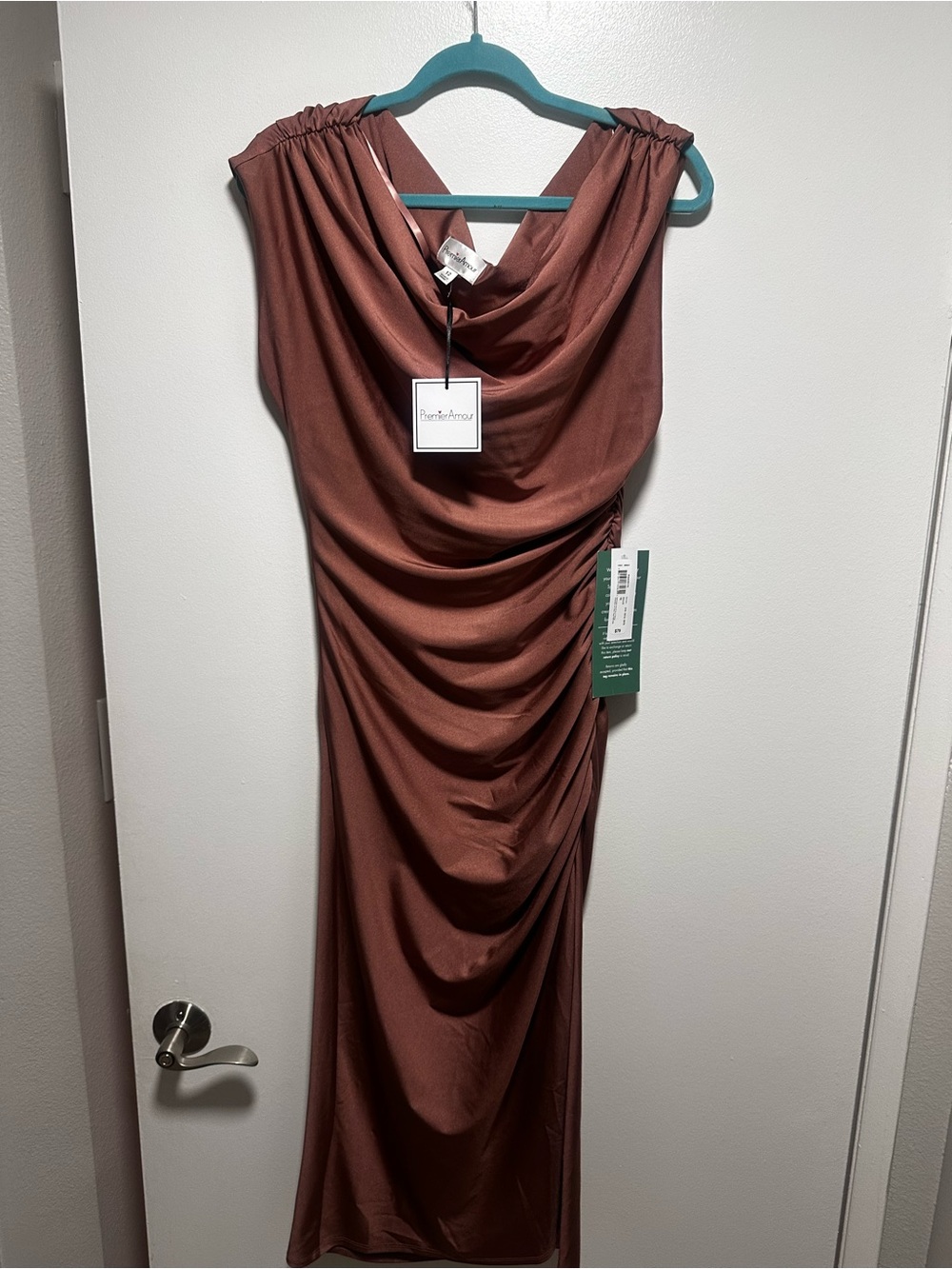 Draped Midi Dress in Mauve